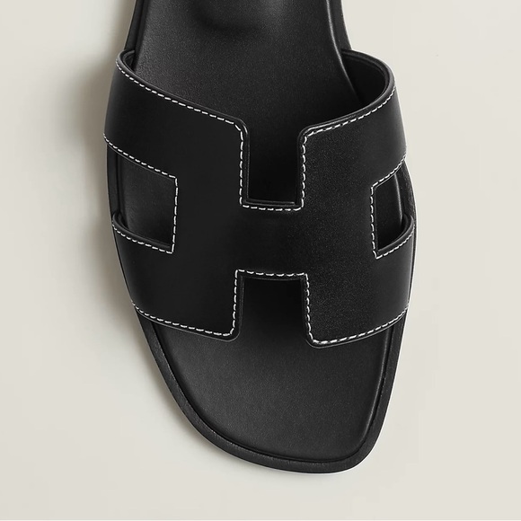 Hermes Black Oran Sandals - Picture 4 of 9